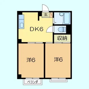ファミール港南【2階】の間取り