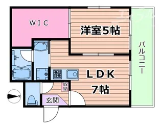 CITY SPIRE十三東【7階】の間取り