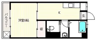 日吉第3コーポB棟【6階】の間取り
