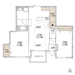 The North【1階】の間取り