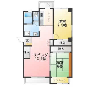 山大マンション【2階】の間取り