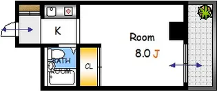 ボウリヴァージュ白島【6階】の間取り