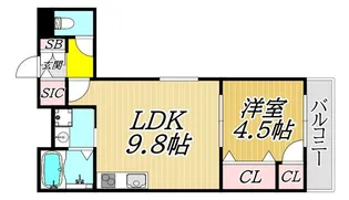 ウイングヒルズ武庫之荘【3階】の間取り