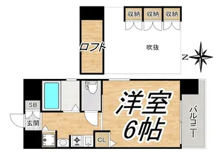 エステムコート梅田東アクアパレス【2階】の間取り