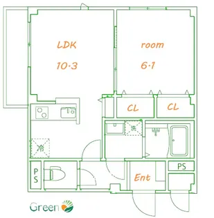 メゾンブランシュオダワラ【2階】の間取り