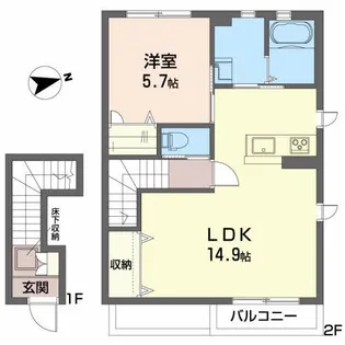 シャーメゾン明石台【2階】の間取り