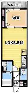 川越こもれびLycka【2階】の間取り