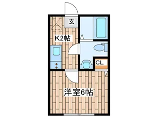 パルコート三春【2階】の間取り