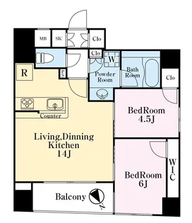 アスコットパーク銀座EAST【4階】の間取り