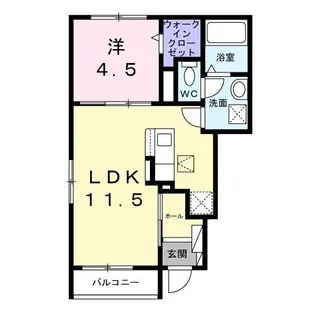 グリーンアップル【1階】の間取り