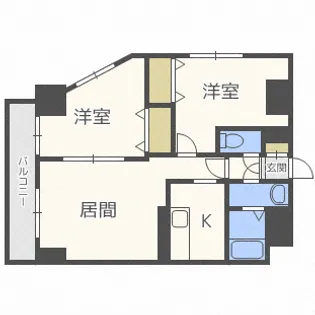 エステラ真駒内【7階】の間取り