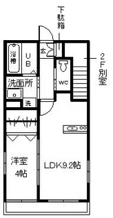 シャンデフルール【1階】の間取り