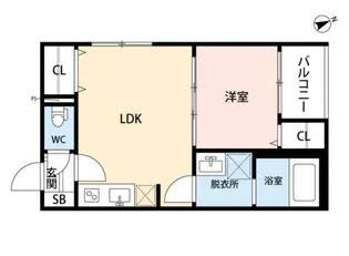 RAISE箱崎宮【2階】の間取り