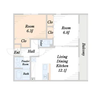 レジデンス早稲田【2階】の間取り