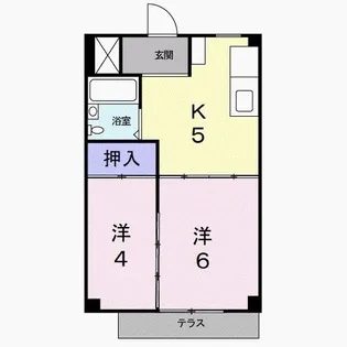 シングルハウスK【1階】の間取り