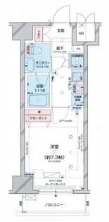 コンシェリア御徒町【8階】の間取り
