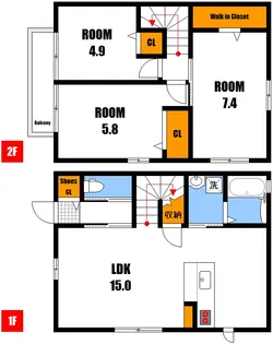 LA・CREA亀山の間取り