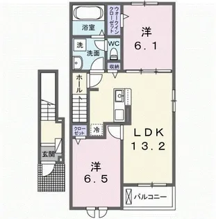 エルヴェ【2階】の間取り