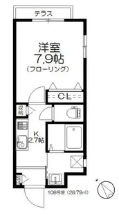 プラチナレジデンス新宿北【1階】の間取り