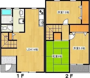 タウンハウス御領F棟の間取り