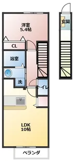 プリムローズII【2階】の間取り