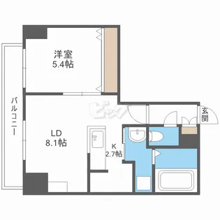 BIBOタワー札幌【5階】の間取り