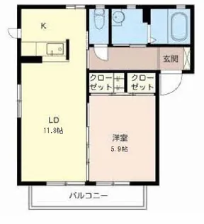 メゾン ボヌール【2階】の間取り