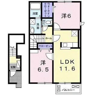 ヴェルドール垂水【2階】の間取り
