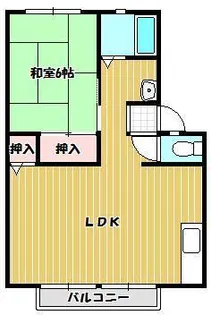 サンビレッジ弐番街C棟【1階】の間取り