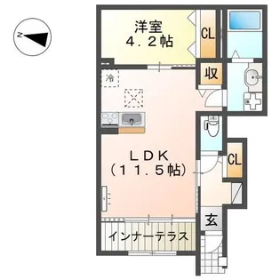 ブラン メゾンIII【1階】の間取り