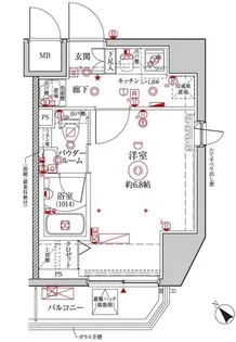 クレイシア横浜NORTH【5階】の間取り