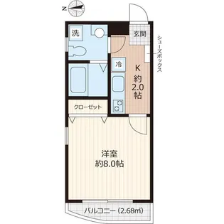 ヴァンヴェール白金【4階】の間取り