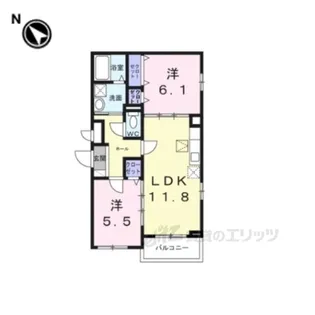 ウエストレイク【2階】の間取り