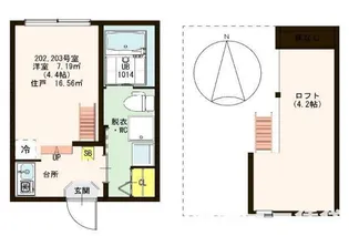 ハーモニーテラス青井【2階】の間取り