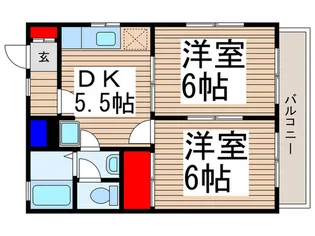 第ニかすやハイツ【1階】の間取り