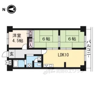 足立ハイツ竹田【3階】の間取り