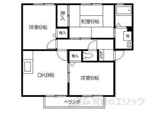 ウインディア今堀【1階】の間取り
