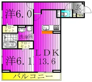 グランディール柏の葉【1階】の間取り