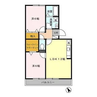 ハイカムールST秀【2階】の間取り