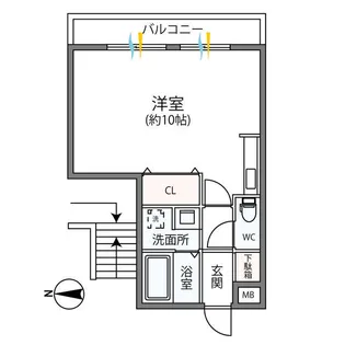 CREST SHINYA【3階】の間取り