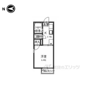 フレグランス竹田【1階】の間取り
