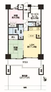 朝日パリオ西新井西館【1階】の間取り