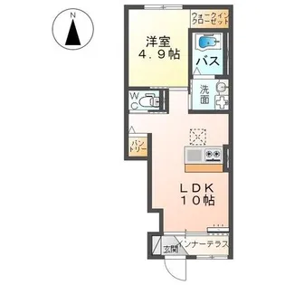 ルミエール・ユノ(高崎市石原町)【1階】の間取り