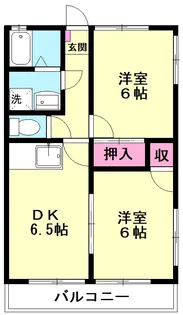 七本木グリーンハイツ【2階】の間取り