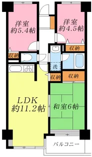 リンデンハイム仲町台【3階】の間取り