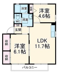 コーポ向日葵【2階】の間取り
