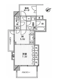 ライオンズシティ白金高輪【4階】の間取り