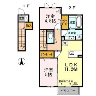 CAPE KANEKO A棟【2階】の間取り