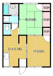 コウサンハイツI富士見台【2階】の間取り