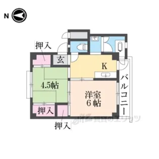 ビレッジハウス曽大根1号棟【2階】の間取り